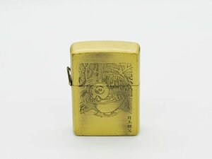 ■【YS-1】 ジッポー Zippo ライター ■ ゲゲゲの鬼太郎 目玉親父 1998年 アメリカ製 ■ 真鍮色系 縦横約5.6cmｘ3.8cm 【同梱可能商品】■C