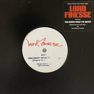 Lord Finesse You Know What I'm About 7inch 7インチ 45 rap hip hop big l ditc D.I.T.C. muro koco レア