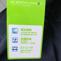 サラッと快適　新品多機能素材　ＬＬ　おしゃれなボタンポロシャツ　半袖　HK WORKS LONDON Green コシノヒロコ GOLF ゴルフネイビー_画像7