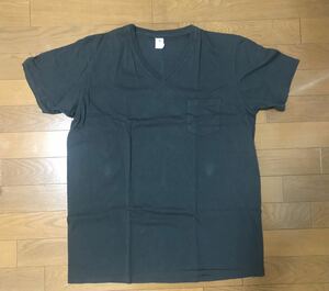 新品 ベルバシーン Velva Sheen Ｍサイズ Vネック ポケット Tシャツ 黒 半袖 ポケT アメリカ製 アメカジ