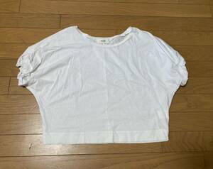 中古 BEAMS HEART カットソー 半袖 ホワイト 白 ビームス Tシャツ レディース