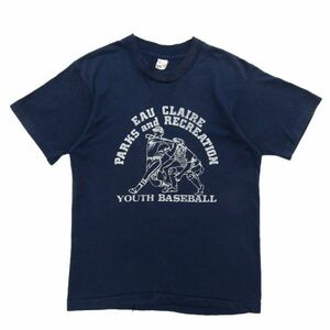 古着 80年代 USA製 スクリーンスターズ プリントTシャツ ネイビー ビンテージ サイズ表記：S　gd80749