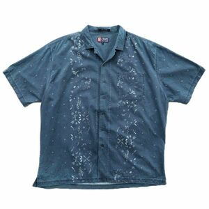 古着 CHAPS チャップス ポロラルフローレン ボックスシャツ 開襟 総柄 サイズ表記：XL　gd81712