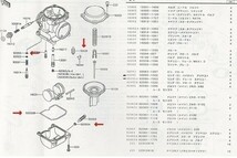 ◆176◆ 070602① CVキャブレター リペアキット 4気筒分 リペアセット ゼファー フロートパッキン フロートバルブ ガスケット他(1)_画像2