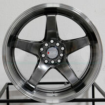 ★☆18インチ XXR 555 クロミウムブラック 4本 PCD100/114.3 5穴 8.5j+35 スタンス USDM JDM☆★_画像1