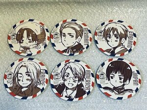 * Hetalia Coaster anime ito privilege 2008 year [ 6 pieces set ] # Japan America France England Germany etc. # pine 377