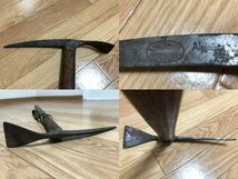 【　AIpinist　 】　ピッケル　HAND　FORGED　HOPE　TOKYO　長さ約77cm　■　アルピニスト　皮カバー付き　登山用具　木製柄　■　由37_画像2