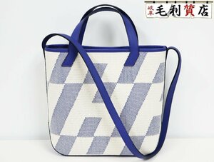 エルメス HERMES アンビエ PM U刻印 （2022年） トワルアッシュ スイフト レザー ブルー　ショルダー レディース 【中古】 バッグ