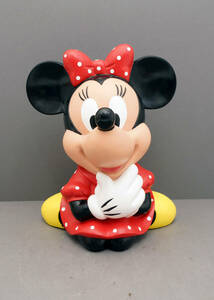 1996 year KIDMATE Minnie Mouse large 30cm sofvi savings box 