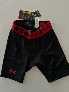 アンダーアーマー UNDER ARMOUR スパッツ UNDERARMOUR 黒赤 新品 ヒートギア コンプレッション タイツ SM コンプレッションタイツ