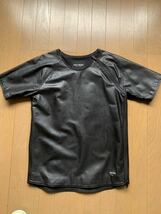 ROARS ORIGINAL ロアーズオリジナル LEATHER T-SHIRTS / レザーTシャツ　バイカー　ブラック_画像2