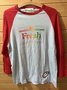USED Fresh Los Angels 3/4 Sleeve T-Shirt Made In USA 中古 フレッシュ 七分袖 Tシャツ アメリカ製 サイズ S 送料無料
