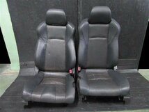 日産 2002年式 Z33 フェアレディZ バージョンST マニュアル 純正 左右 フロントシート 運転席 助手席 レザーシート 黒革_画像1