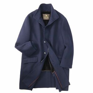 M-2112009【美品】最高級 ロロピアーナ Loro Piana ベビーカシミヤ ミンクファー コート ダークネイビー XL メンズ