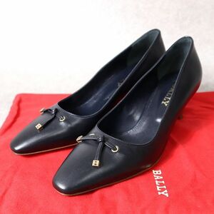 M3-YF162[ unused ] Bally BALLY heel pumps shoes black black 36 23cm corresponding lady's for women 