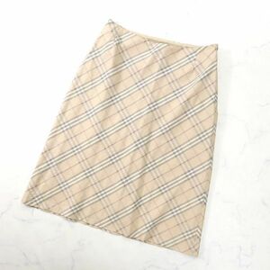 M3-WG037【良品】バーバリー ロンドン Burberry London ノバチェック スカート ベージュ 40 Lサイズ相当 レディース 女性用