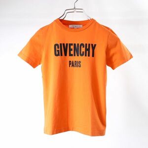 3-DG037【美品】ジバンシー GIVENCHY コットン Tシャツ オレンジ 8 キッズ