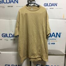 GILDAN タン 2XLサイズ ベージュ カーキ 半袖無地Tシャツ ポケット無し 6.0oz ギルダン☆_画像1