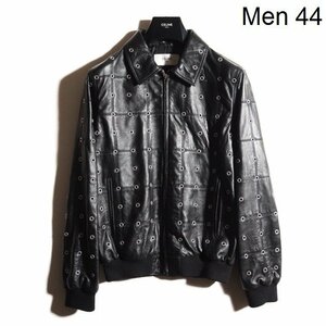 C0779P VCELINE Celine V as good as new 23SS eyelet leather blouson black 44 / Homme men's Eddie abrasion man black autumn ~ spring rb mks