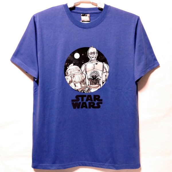 特価/未使用【サイズ=L】STAR WARS/R2-D2 C-3PO/スターウォーズ/半袖/Tシャツ/胸囲=96~104cm/purple