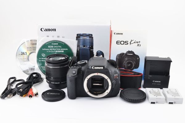 b304☆実用品☆ CANON キヤノン EOS Kiss X5 ボディ EF-S 18-55mm F3.5