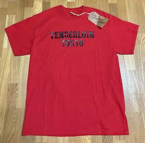 新品 タグ付 希少 TENDERLOIN 本店 限定 TOKYO プリント 半袖 Tシャツ 赤 M テンダーロイン オリジナル