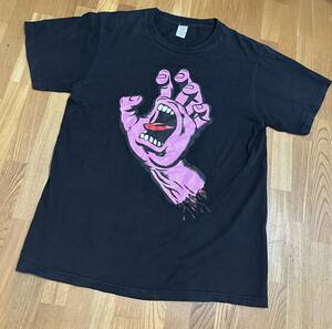 90's VINTAGE santacruz SCREAMING HAND солнечный ta круиз sk Lee ming рука футболка 90 годы б/у одежда 