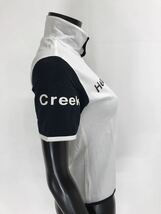 【USED】Heal Creek ヒールクリーク 綿 ハイネック 半袖 シャツ ホワイト 白 レディース 40 M ゴルフウェア_画像4