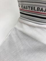 【USED】CASTELBAJAC カステルバジャック 綿 ポリエステル ハイネック 半袖 シャツ ロゴ刺繍 ホワイト 白 レディース 1 M ゴルフウェア_画像7