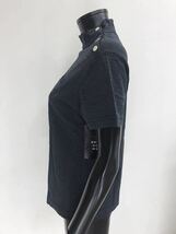 【USED】Munsingwear JUNKO SHIMADA マンシングウェア ジュンコシマダ 綿 ハイネック 半袖 シャツ ブラック 黒 レディース 11 ゴルフウェア_画像2