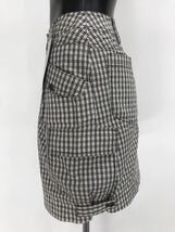 【USED】adabat アダバット 綿 インナーパンツ一体型 スカート ロゴ刺繍 チェック柄 ブラウン系 レディース 36 S ゴルフウェア_画像2