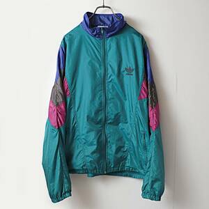 90s Adidas アディダス マルチカラー スポーツ ナイロン ジャケット 古着