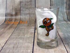 [y3824] postage 510 jpy ~*70's Disney production *frolida orange bird * glass * Vintage Ad ba Thai Gin g America 