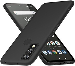 arrows We F-51B ケース シリコン スマホケース FCG01 カバー シリーズ 耐衝撃 ソフト 黒 薄型 ストラップ