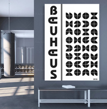 G2556 バウハウス Bauhaus ミッドセンチュリー 展示 モダン キャンバスアートポスター 50×70cm イラスト インテリア 雑貨 海外製 枠なし_画像1
