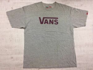 【送料無料】ヴァンズ バンズ VANS アメカジ ストリート ビッグロゴ 半袖Tシャツ メンズ コットン×ポリエステル メキシコ製 XL グレー