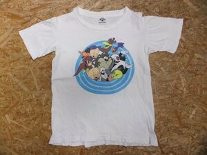 【送料無料】 ACME KIDS製 LOONEY TUNES Warner Bros ルーニーチューンズ 90s アニメ キャラクター Tシャツ 白 キッズ レディース ジャンク