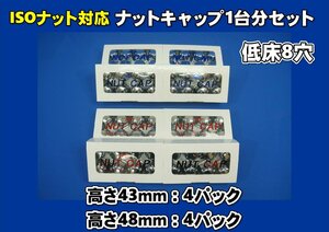 グランドプロフィア低床8穴ナットキャップ1台セット高さF43R48mm