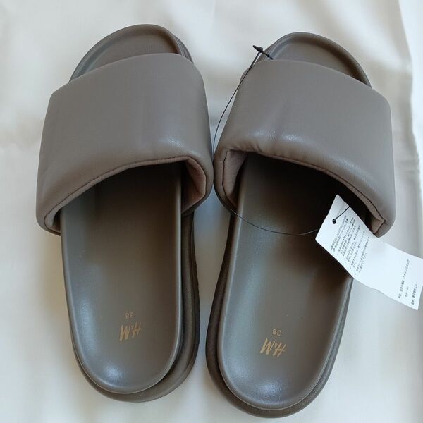 タグ付き未使用 H＆M 24㎝ サンダル グレージュ