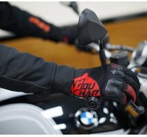 LHK2322★防水・スマホ対応・バイク用グローブ ロード メンズ 保温ガード 手袋 男女兼用 赤サイクリング 「サイズM-XXL _画像7