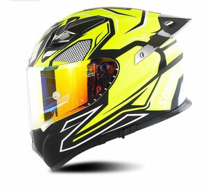 TZX483★新品フルフェイスヘルメットバイク ヘルメット男性と女性ダブルレンズ、パーソナライズされたフルフェイスヘルメット