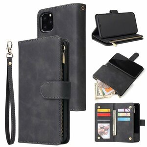 LHH400*iPhone 12 Pro max correspondence black notebook type card storage magnet type smartphone case stand function iPhone7/8/SE2/X/XS/XR/11/11Pro correspondence 