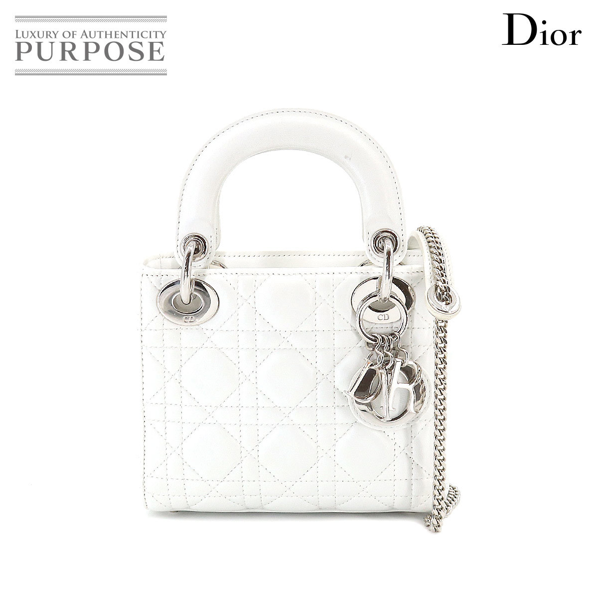 2023年最新】ヤフオク! -dior バッグ ホワイト レディディオールの中古