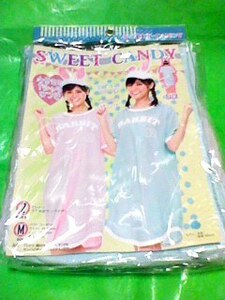 SWEET CANDYusa ear T-shirt dress blue T-shirt One-piece .. ear sun visor 2 point set M size 