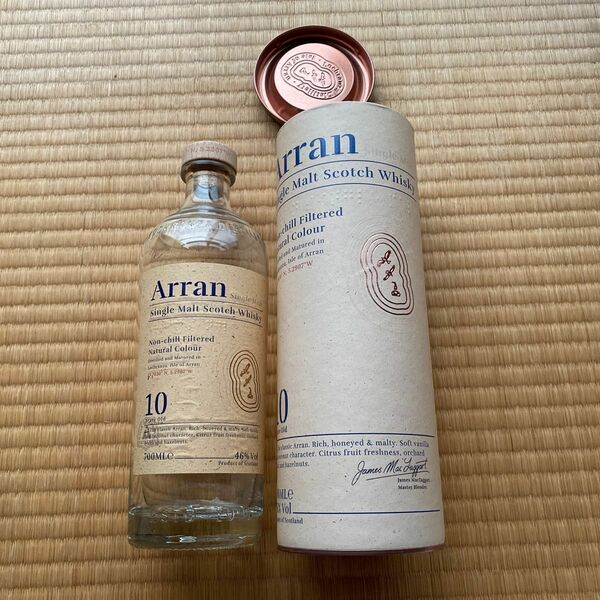 ウイスキーシングルモルト Isle Of Arran Sin Filtro Fro 10 年　空瓶