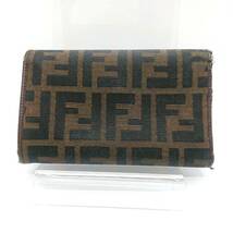 FENDI　フェンディ　07-15829-001　ズッカ　三つ折り財布　キャンバス×レザー　ヴィンテージ_画像7