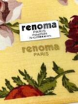 【シール付き未使用品】renoma レノマ ハンカチ バンダナ 花柄 オレンジ系 レディース_画像2