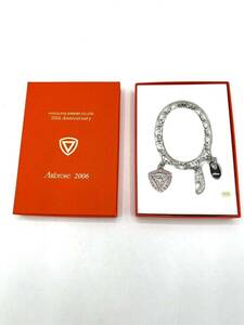 【美品】Ambrose SHIROGANE JEWELRY CO.,LTD.　Anniversary Ambrose2006　スワロフスキークリスタル・シルバー　ブレスレット　チャーム