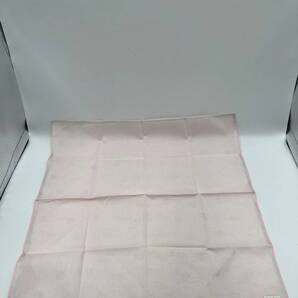 【シール付き未使用品】ELLE エル ハンカチ バンダナ スカーフ ライトピンク系 ハート柄 ロゴ柄 レディース 綿 コットン100%