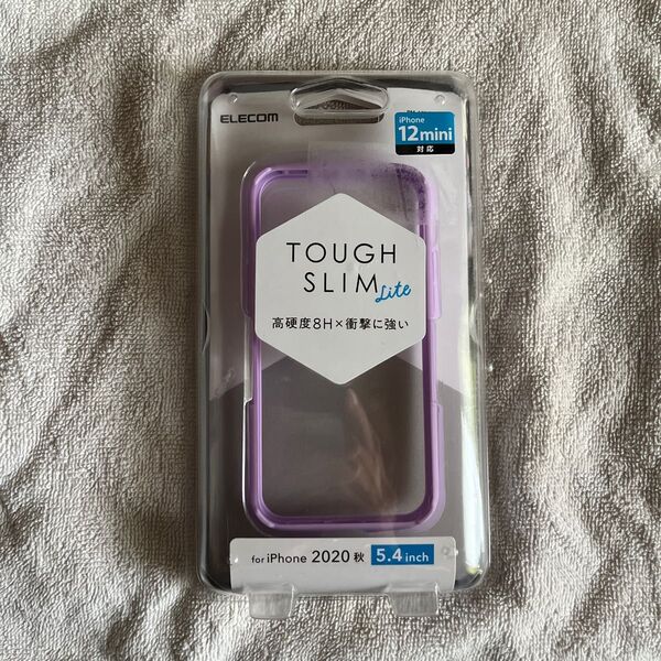 新品 エレコム iPhone 12 mini TOUGH SLIM LITE フレームカラー パープル スマホカバー